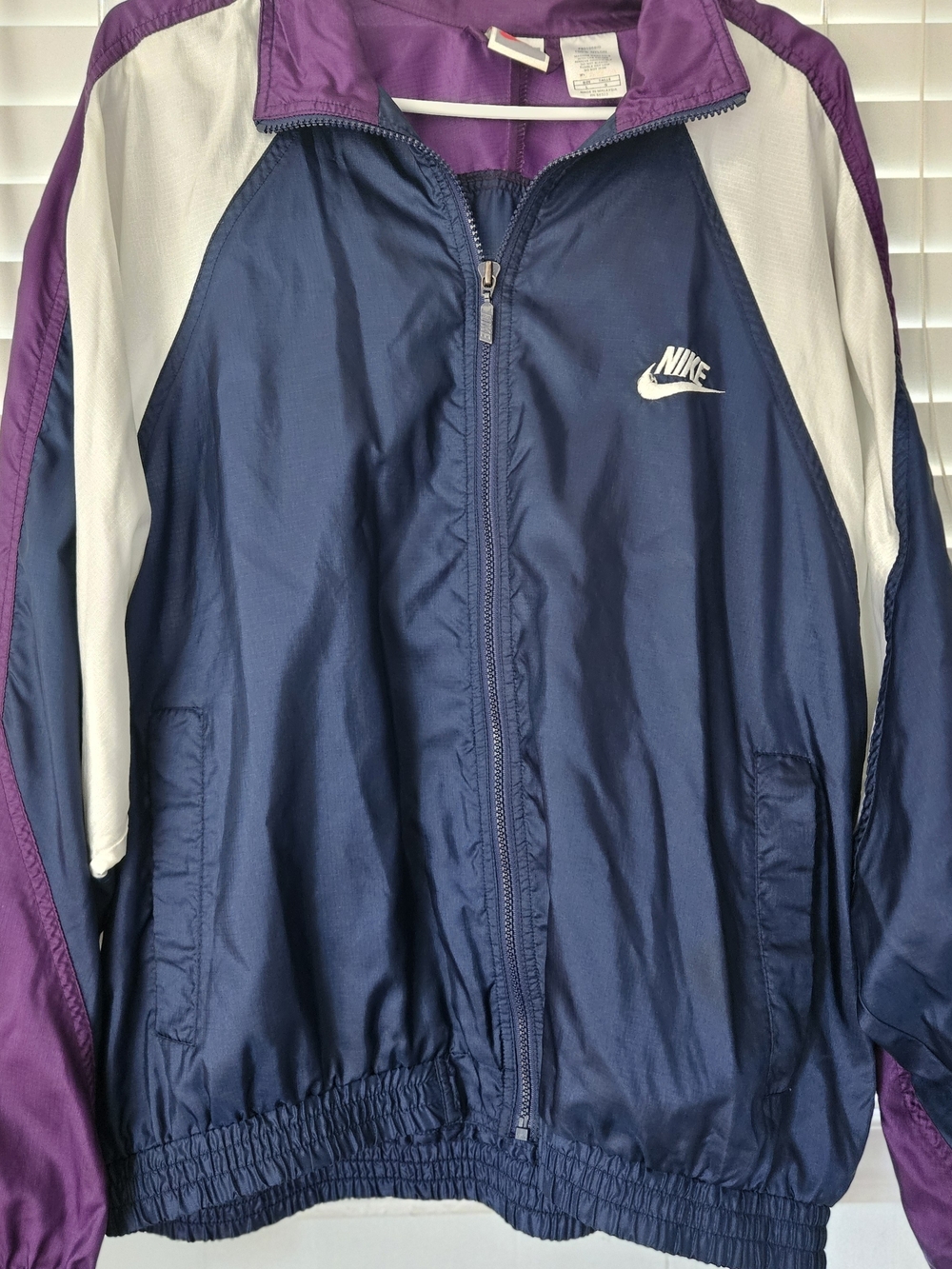 Nike Navy Blue Jacket with White Embroidered Swoosh